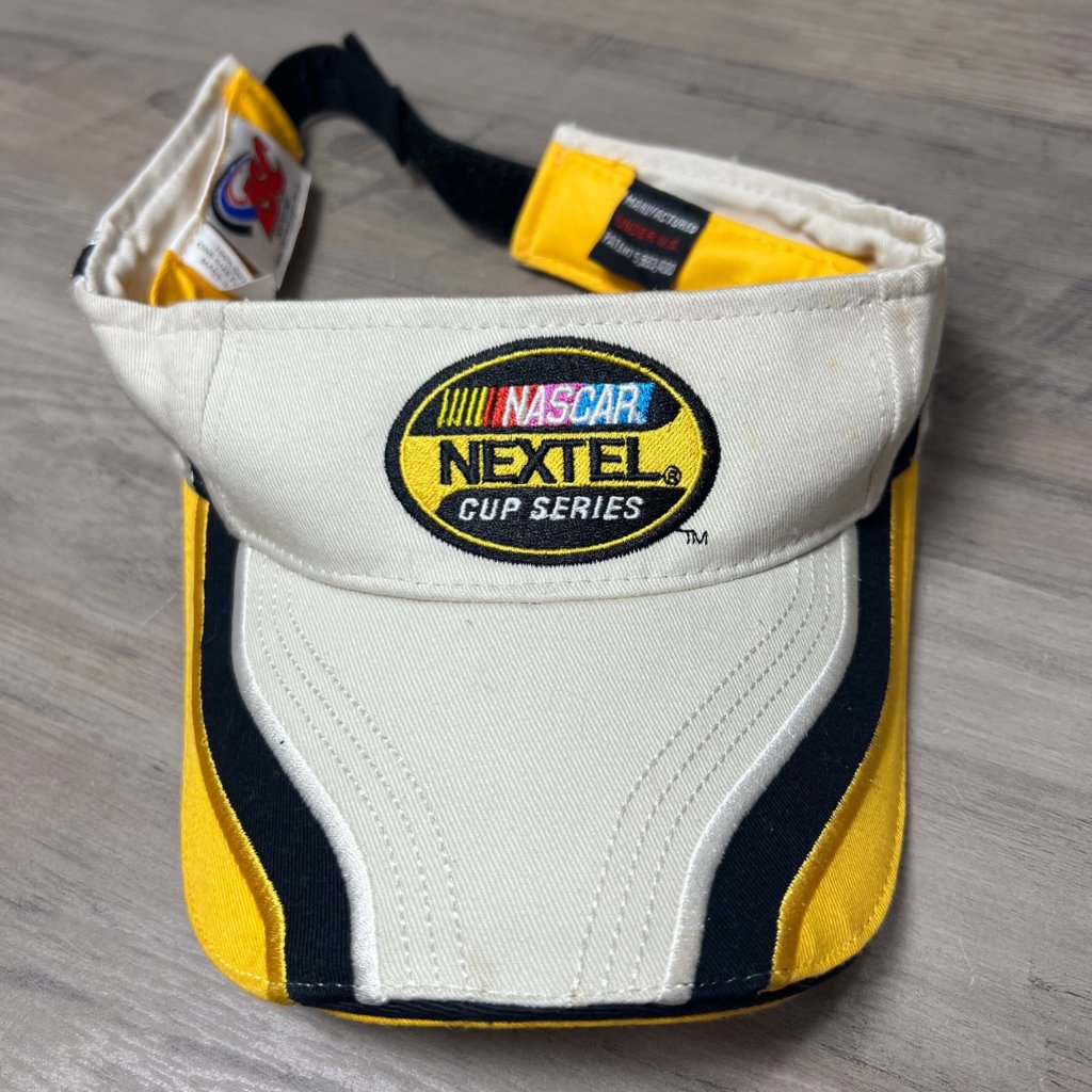Nascar Nextel Cup Series Yellow  Black Adjustable Visor By Isc
